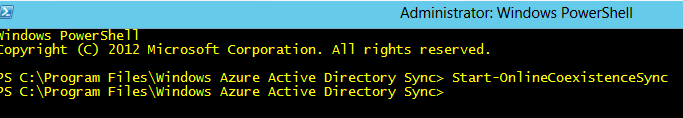 Start-OnlineCoexistenceSync