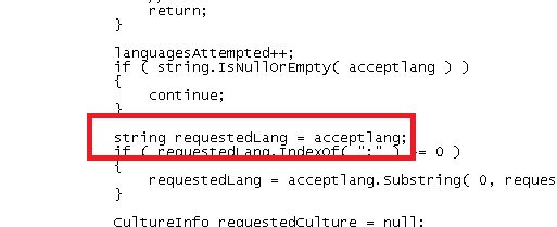 string requestedLang = acceptlang;