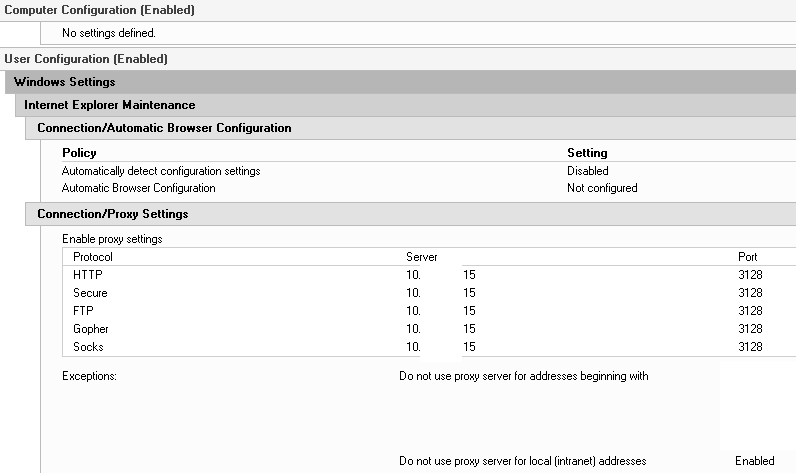 IE Proxy GPO