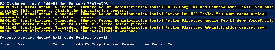 RSAT-ADDS installation