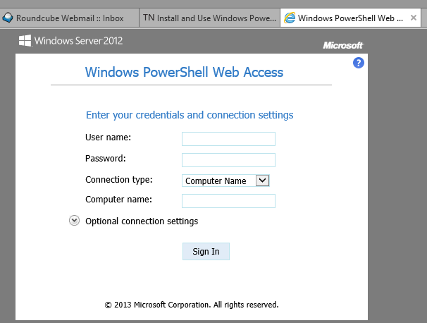 PowerShell Web Access