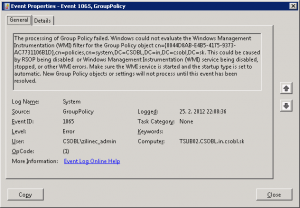 Event 1064 Group Policy