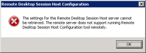 Remote Desktop Session Host Configuration error
