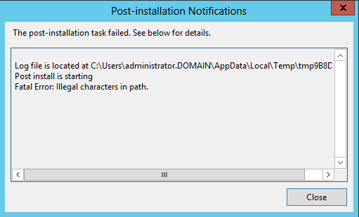 WSUS illegal character in path