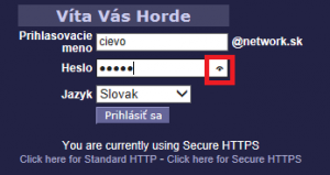 Password password in box