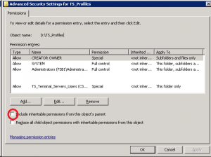 Block inheritance from parent object